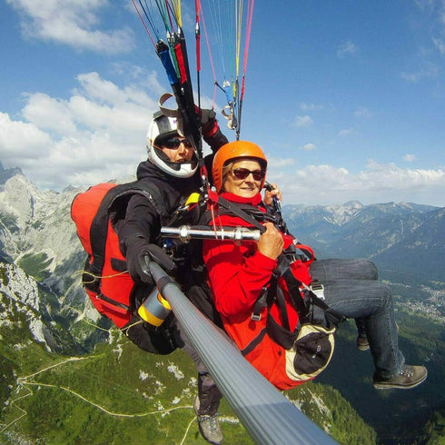 Zbor cu parapanta in tandem pentru un cuplu, cu filmare si fotografii